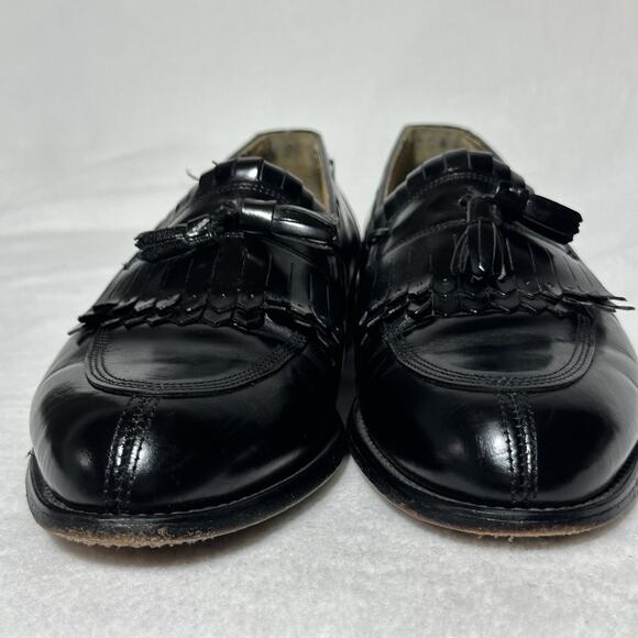 Hanover Master Flex Loafer Mens 9 E/C Leather Tassel Slip On Black USA EUC main image 5
